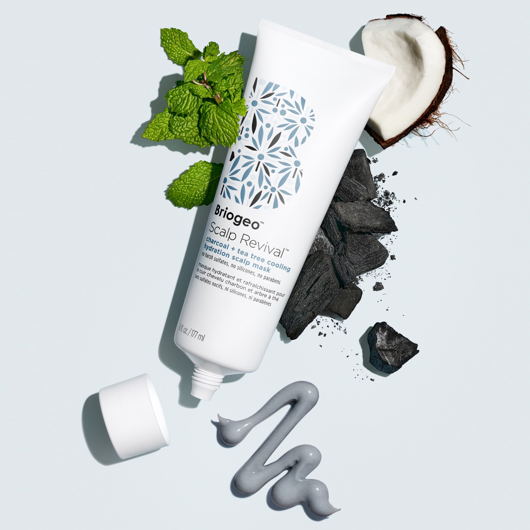 SCALP REVIVAL CHARCOAL + TEA TREE COOLING HYDRATION MASK FOR DRY, ITCHY SCALP (MASCARILLA CAPILAR HIDRATANTE)